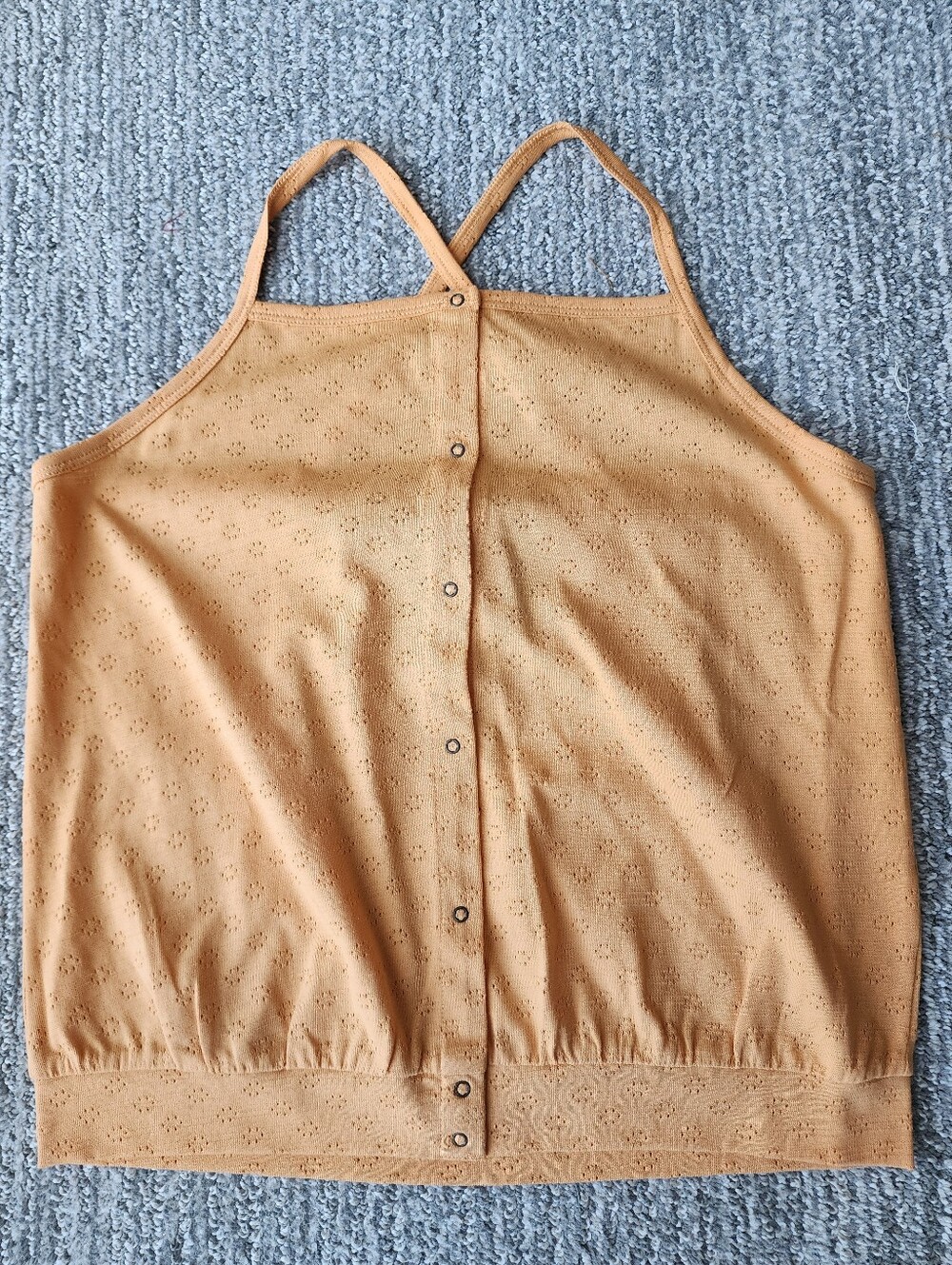 The Sunday Collective Kid's Organic Cotton Pointelle Knit Tank Size 12-13